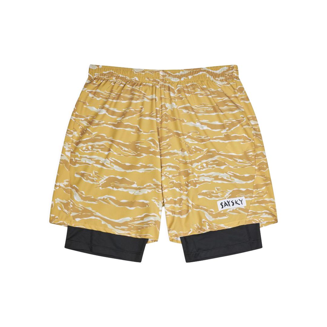Saysky Tiger Pace 2 in 1 Shorts 5'' Bekleidung Herren gelb XS