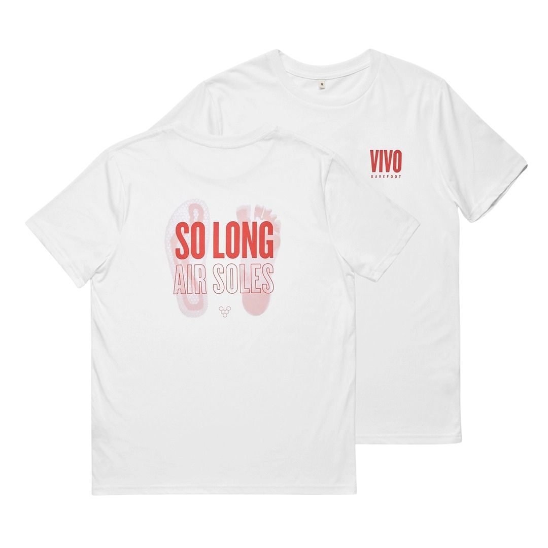 Vivobarefoot So Long Airsoles T-Shirt Bekleidung Unisex weiß XL